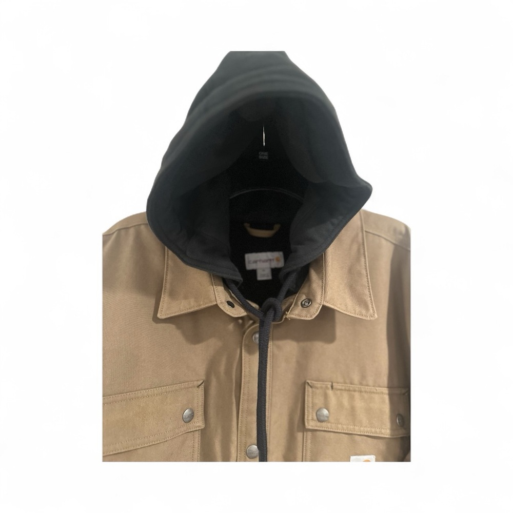 🛒🎯SOLD 🎯C a r h a r r t Mens QUICK DUCK® ROANE Hoodied Shirt Jacket XL - Picture 5 of 11